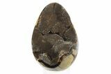 Septarian Dragon Egg Geode - Black Crystals #304613-1